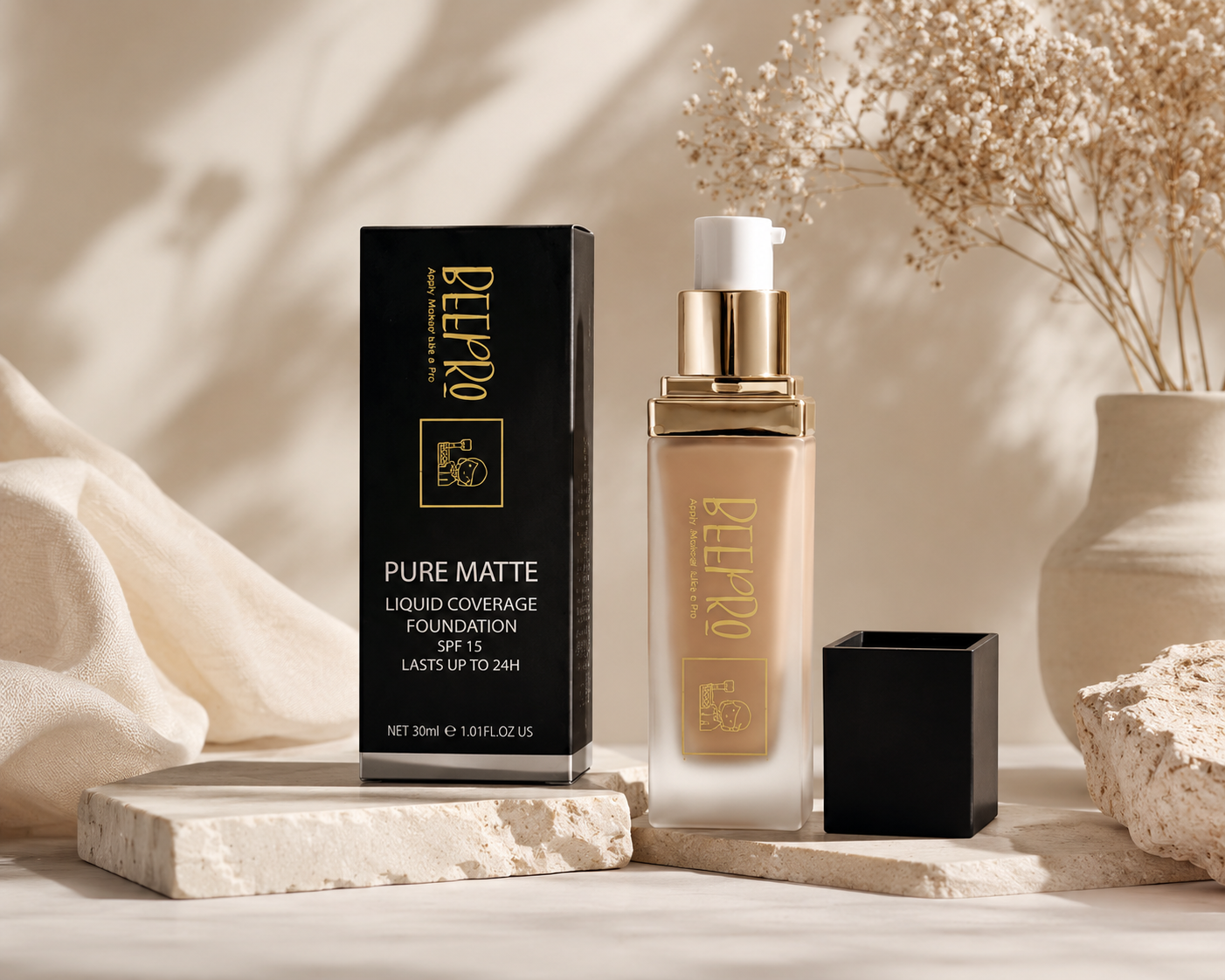 BeePro Cosmetics Pro Finish Matte Liquid Foundation