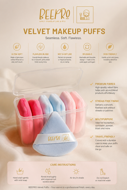 BeePro ProBlend Velvet Makeup Puffs